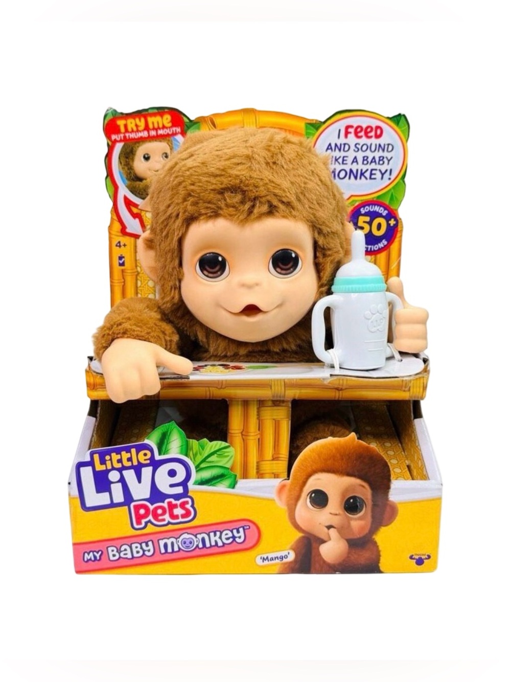 The Moose Group Little Live Pets My Baby Monkey Mango Interactive Plush Toy